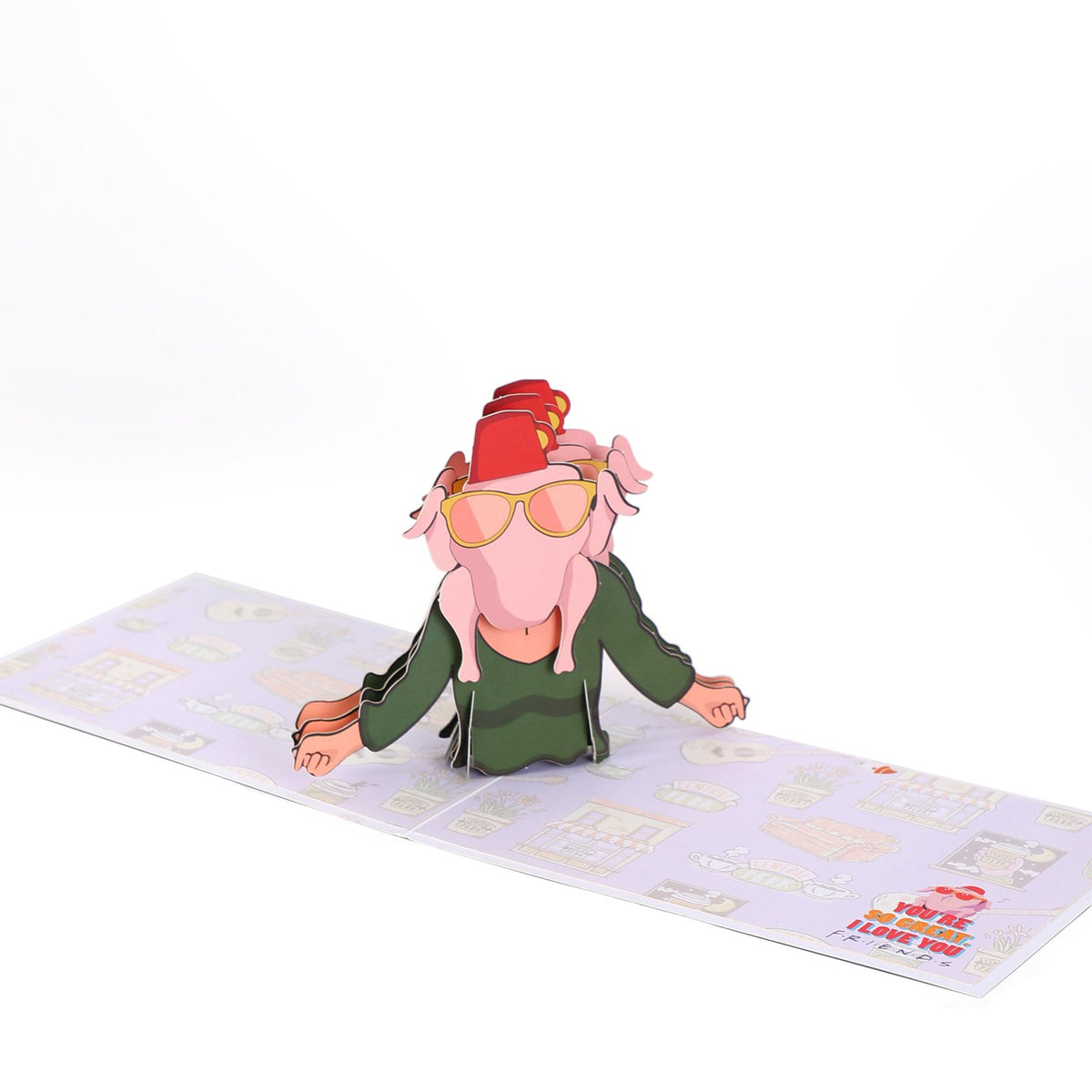 Piglet Piggyback Creative 3D Pop Up Card