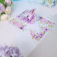 Purple Valentine's Day Flip Pop Up Card