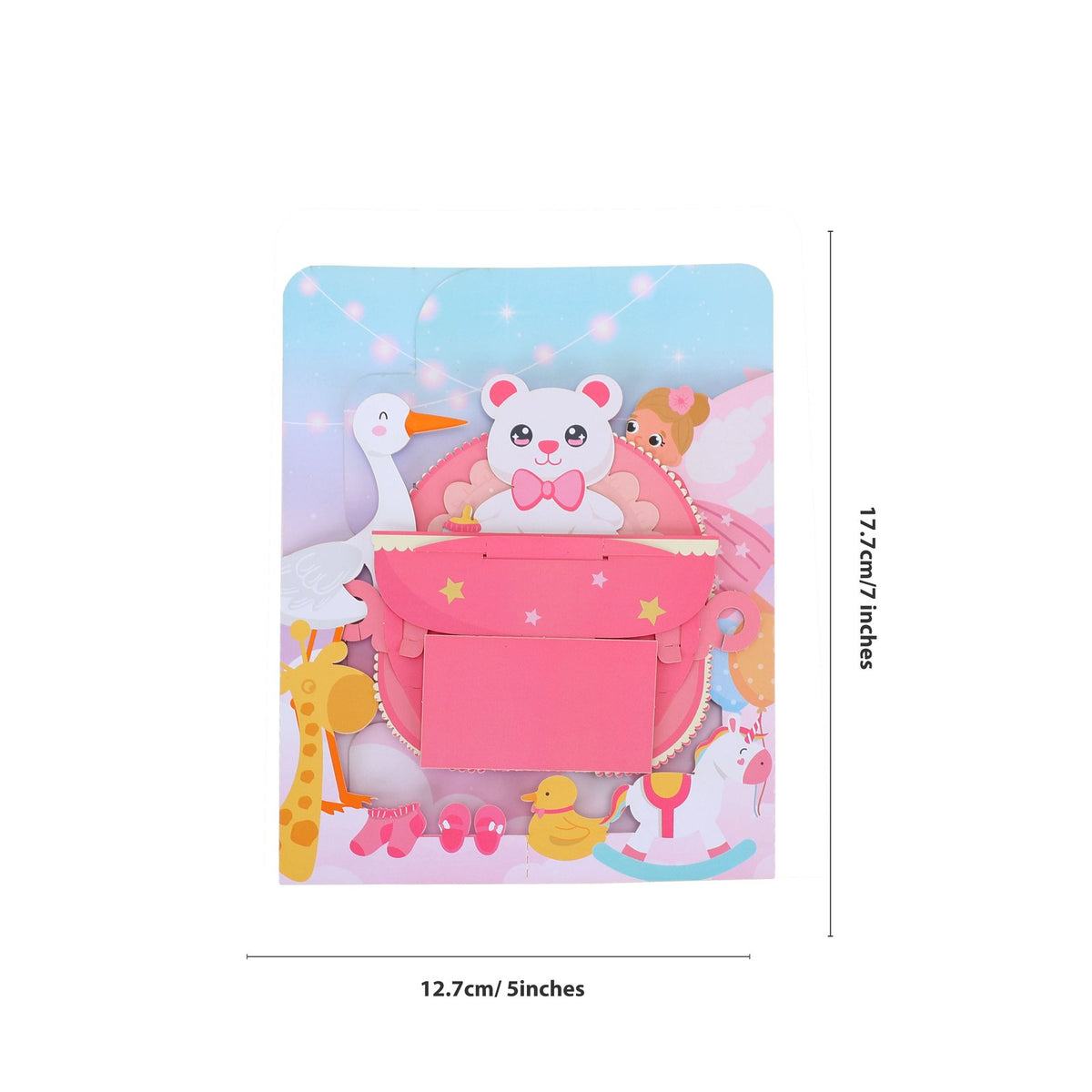Baby Cradle 3D Pop Up Card