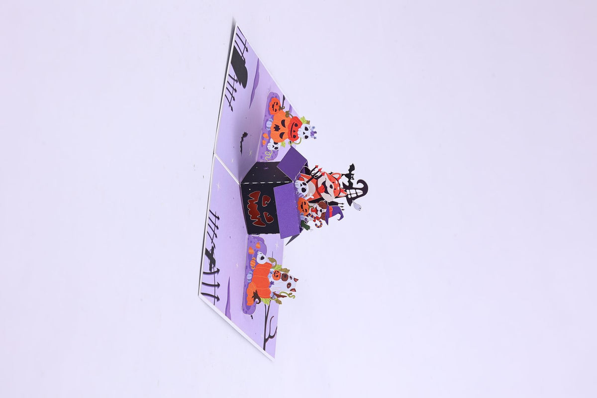 Puppy Halloween Box 3D Pop Up Card