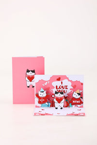 90° Cat Celebration Greeting Card