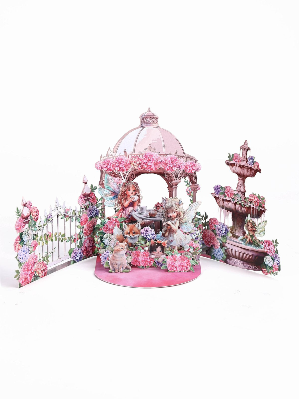 Leprechaun Garden Afternoon Tea 3D Pop Up Card