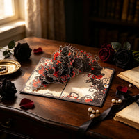 Black Rose Branch Greeting Card