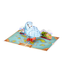 Owl Delivering Mail Map Greeting Card