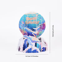Wholesale Manufacturer Underwater World 3D Pop-Up Card Whale & Turtle Ocean Scene Birthday Desk Decor