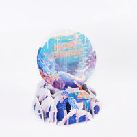 Wholesale Manufacturer Underwater World 3D Pop-Up Card Whale & Turtle Ocean Scene Birthday Desk Decor