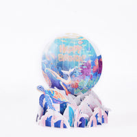 Wholesale Manufacturer Underwater World 3D Pop-Up Card Whale & Turtle Ocean Scene Birthday Desk Decor