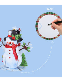 Snowman Hanging Ornament 3D Pop Up Card