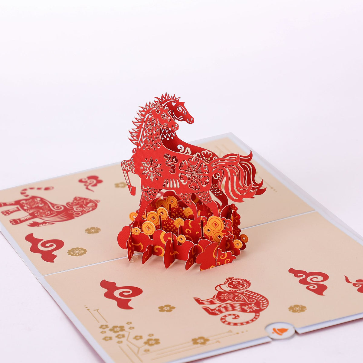 Red Horse 3D Pop Up Card