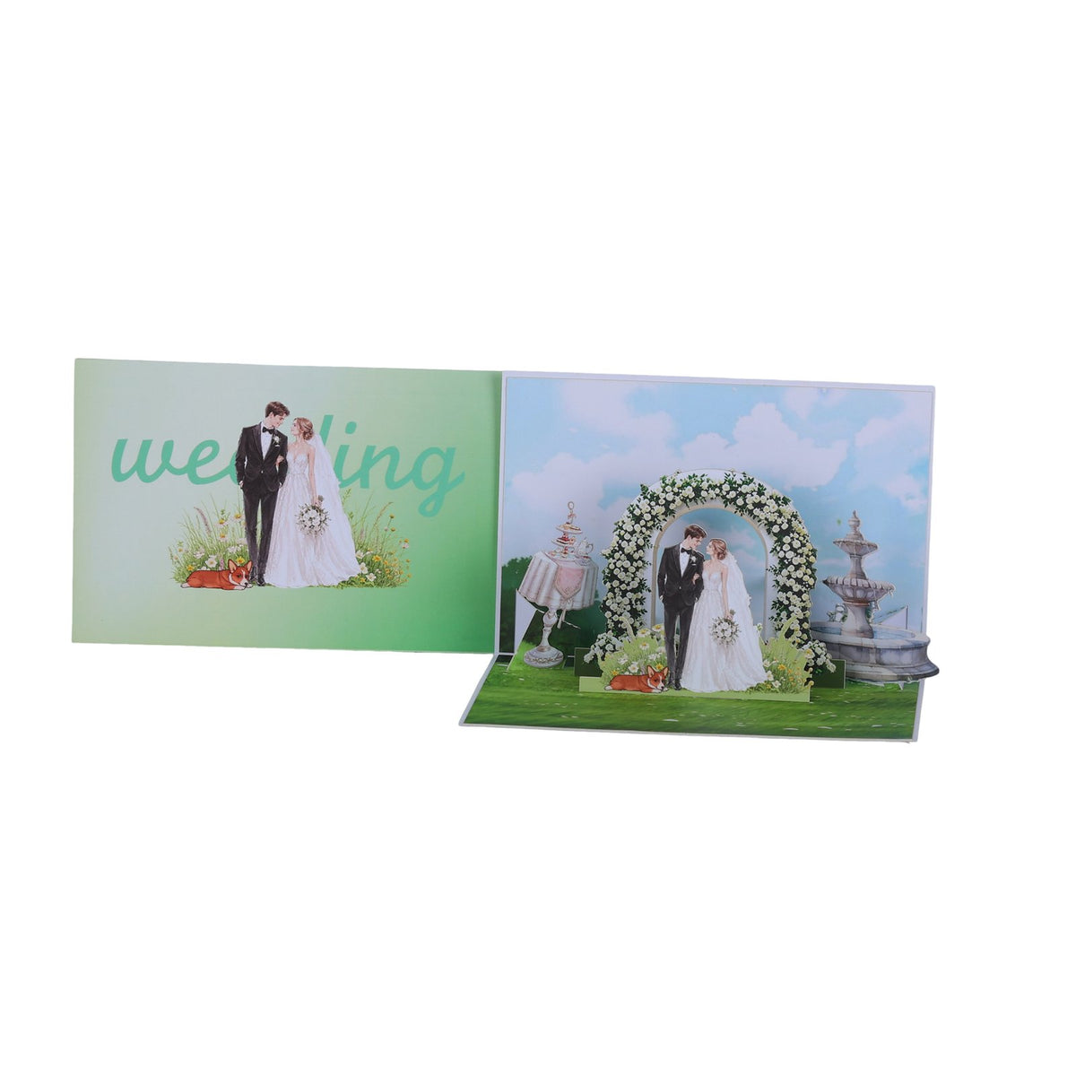 Wedding 90° 3D Pop Up Card