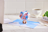 Hot Air Balloon Bear 3D Pop Up Card For Him
