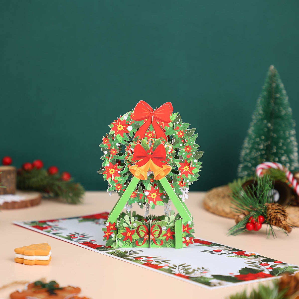 Christmas Ferris Wheel Flip Pop Up Card