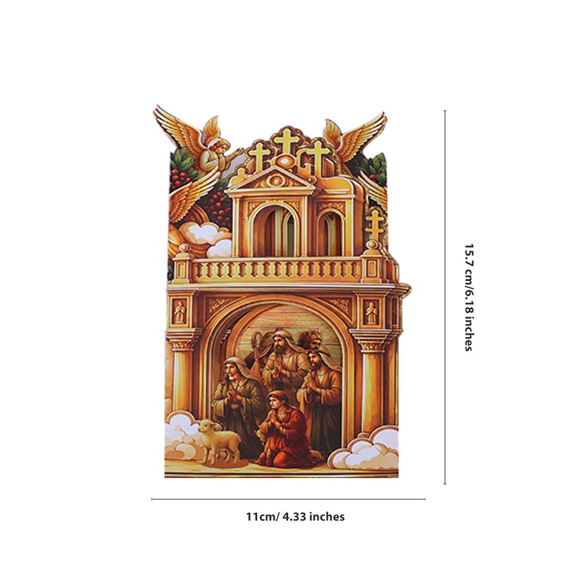 Nativity Double Door Pop Up Card