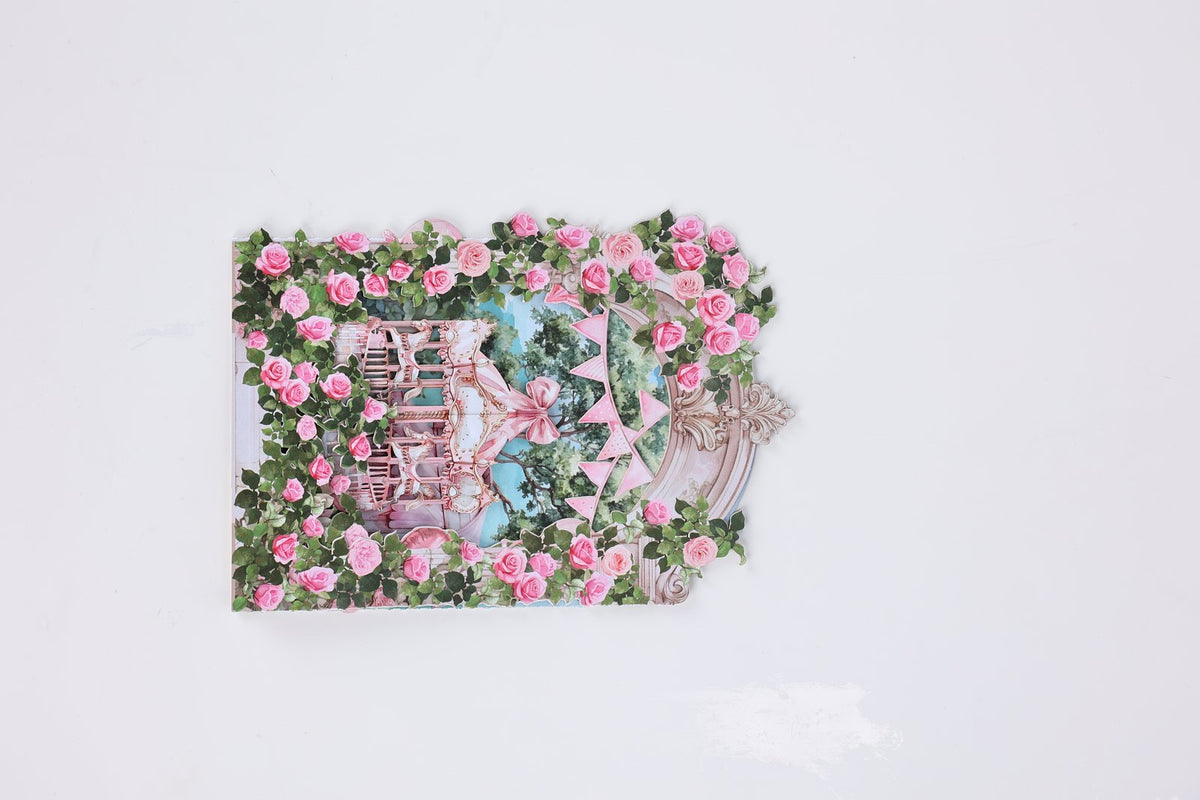 Pink Garden Carousel Greeting Card