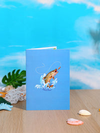 Fishing Scene Theme Greeting Card