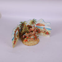 Christmas Beach Double Door Pop Up Card