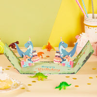 Double Door 3D Pop Up Card Dinosaur