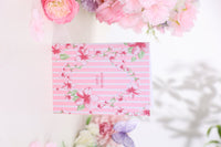 Pink Flower Wisteria 3D Pop Up Card