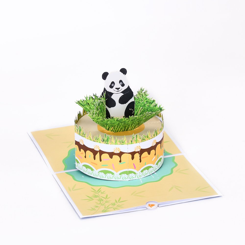 Panda Birthday Flip Pop Up Card