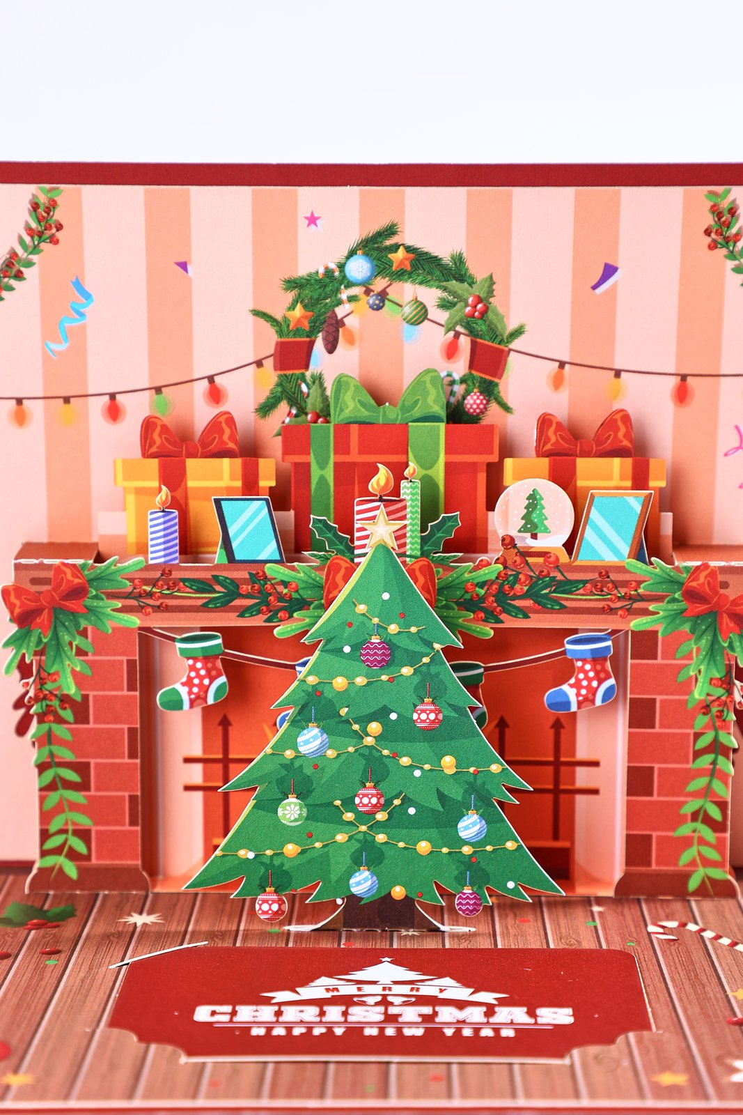 Christmas Fireplace Greeting Card
