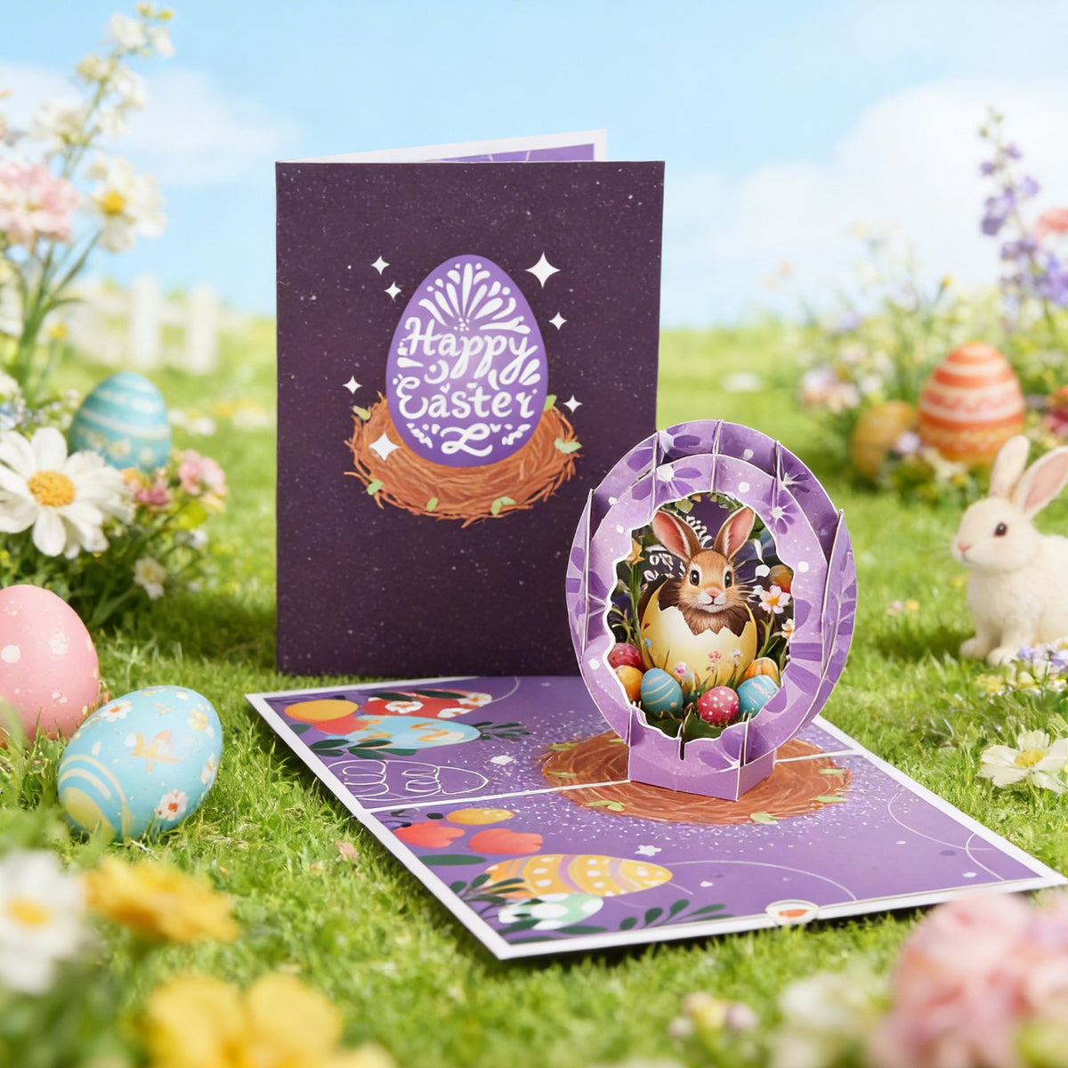 Easter Purple Easter Egg Greeting Card