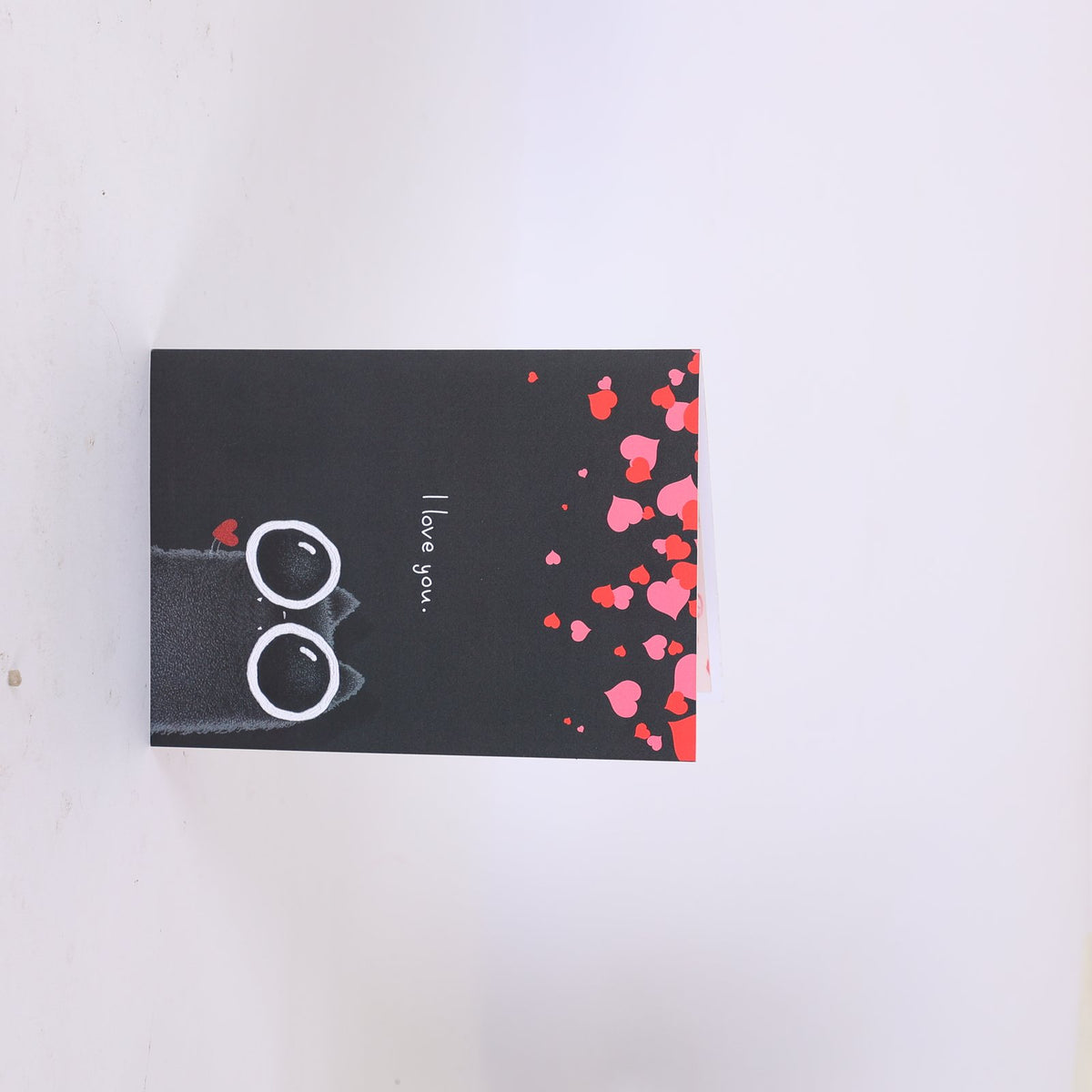 Valentine's Day Black Cat Heart 3D Pop Up Card
