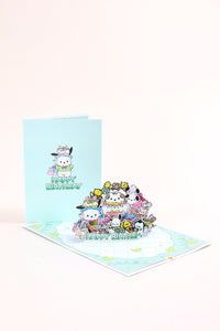 Pochacco Birthday 3D Pop Up Card