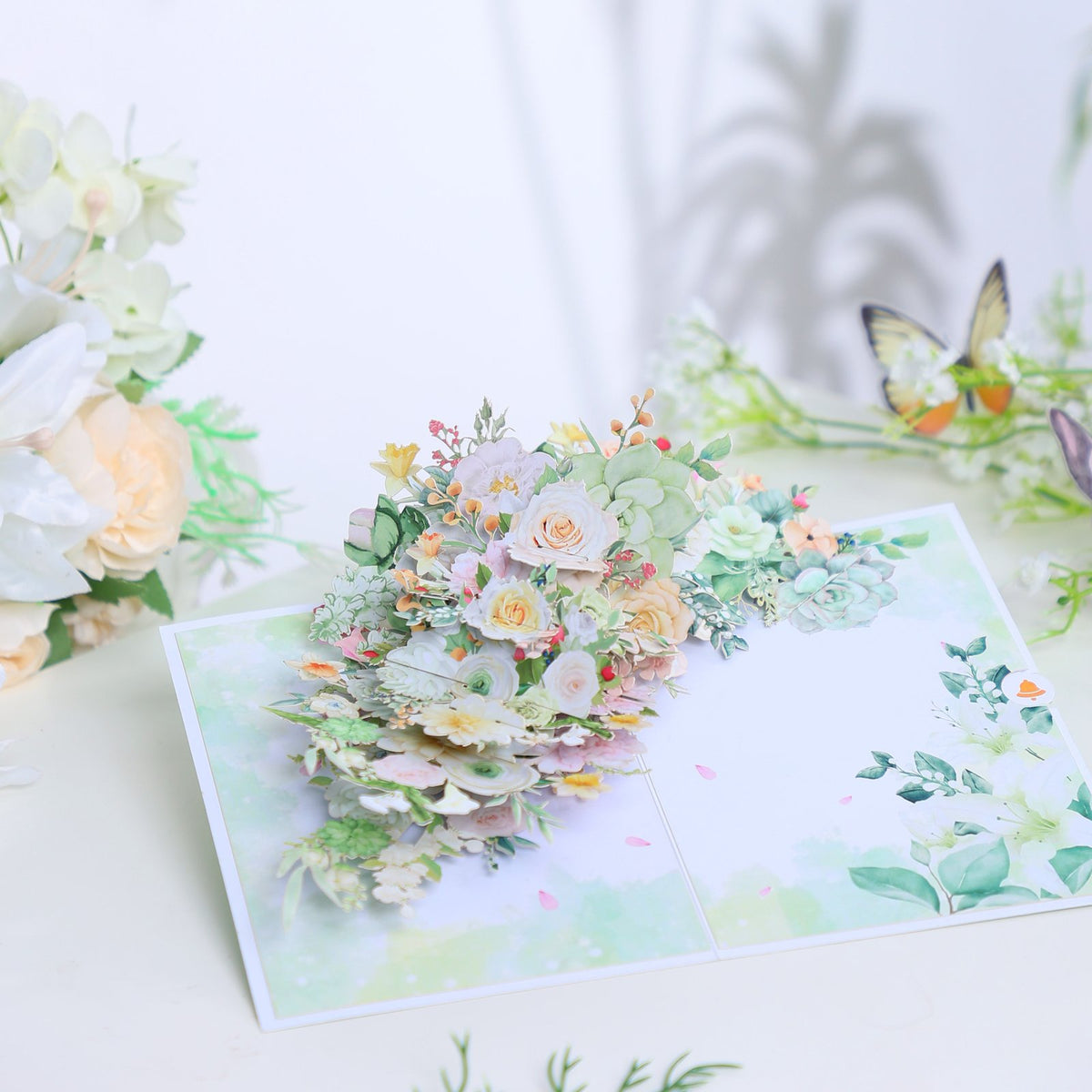 Spring Floral Branch 3D Pop Up Card