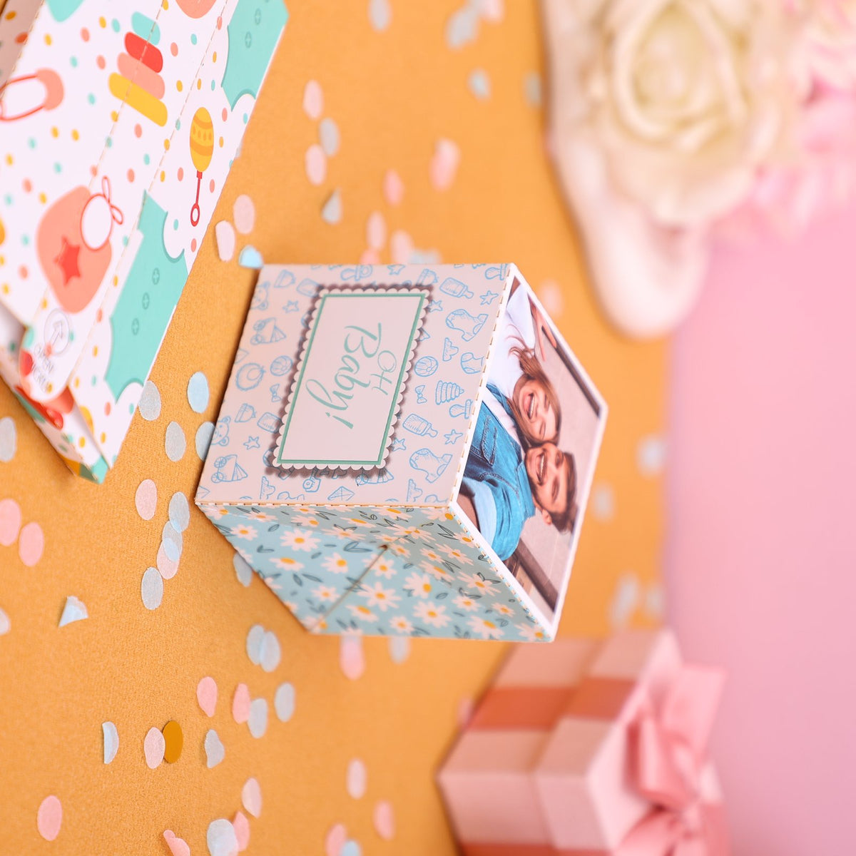 Baby Party Surprise Card Blue