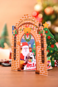 Christmas Triple Door Greeting Card