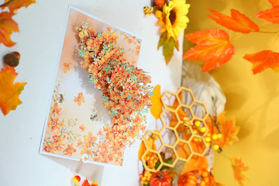 Autumn Honeycomb Thank You Greeting Card