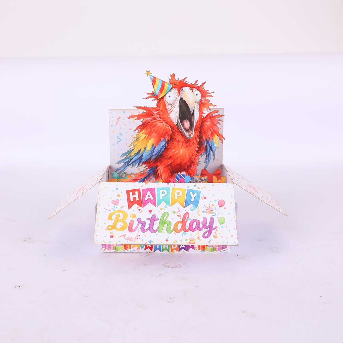 Parrot Birthday Box Card