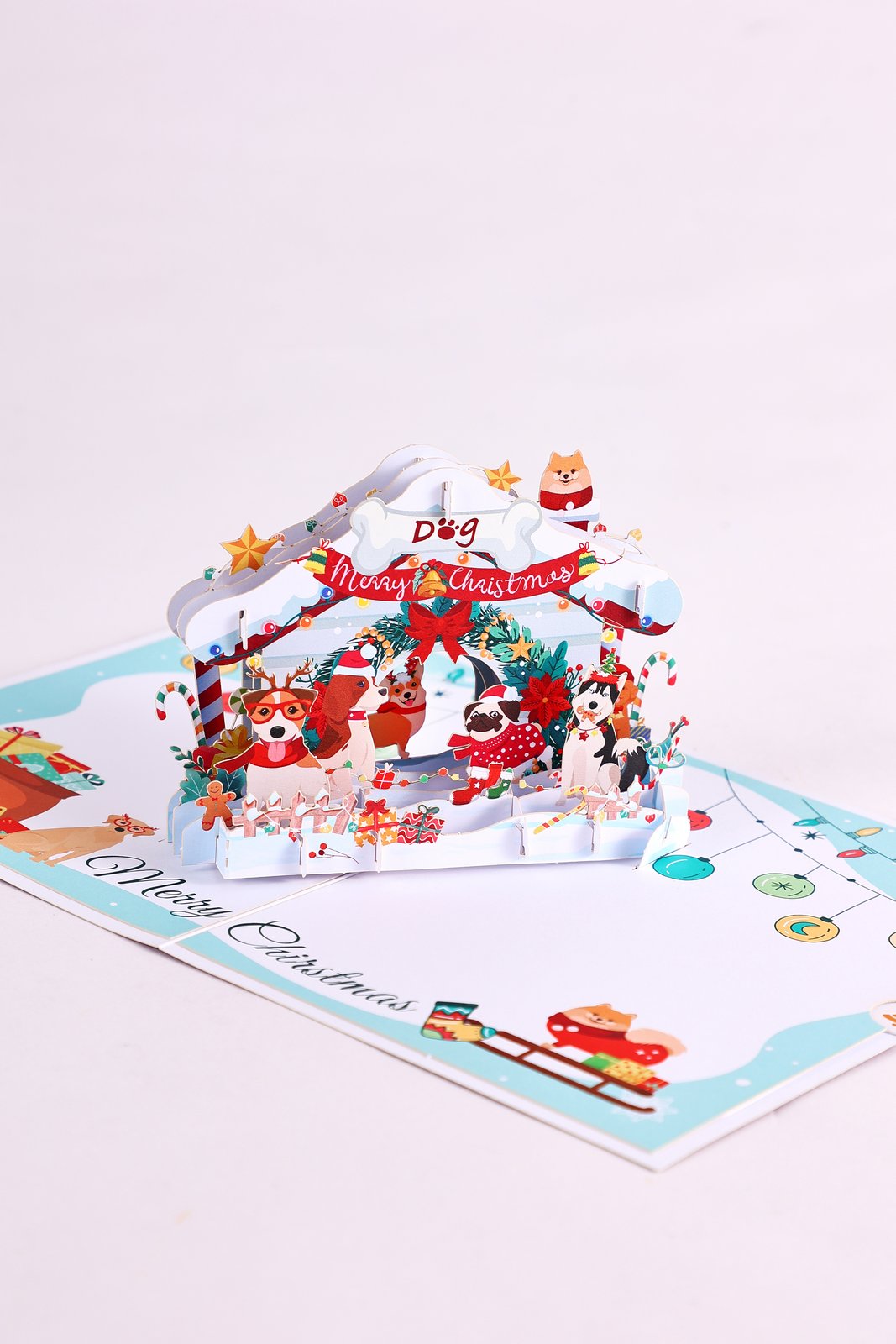 Christmas Dog 3D Pop Up Card