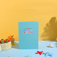 Surfing Birthday 3D Pop Up Card