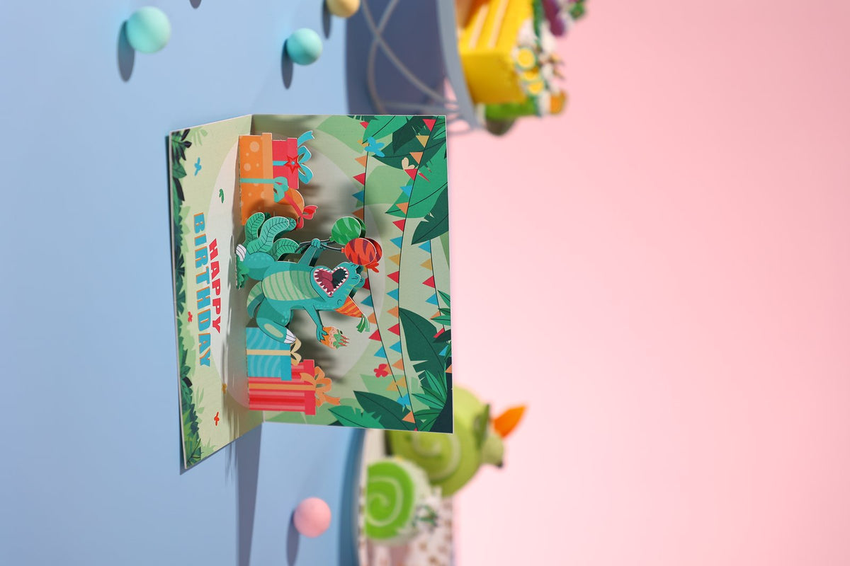 Dinosaur 90° Birthday Greeting Card