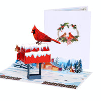 North American Cardinal Mailman 3D Pop Up Card