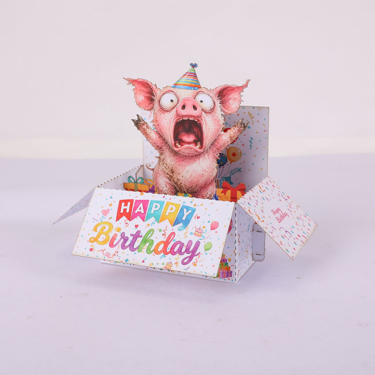 Pig Birthday Box Card