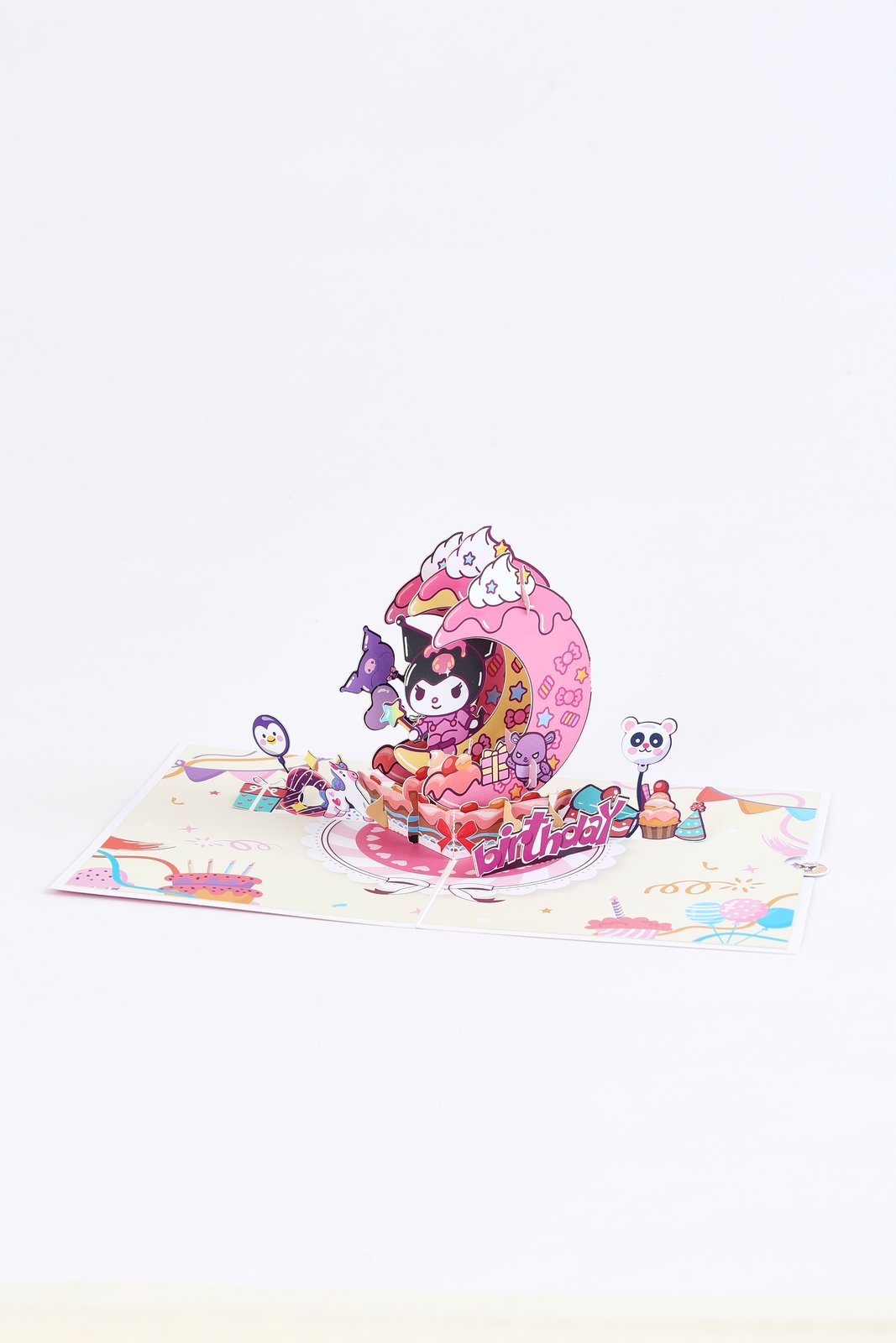 Kuromi Birthday Cake Crescent Moon Greeting Card