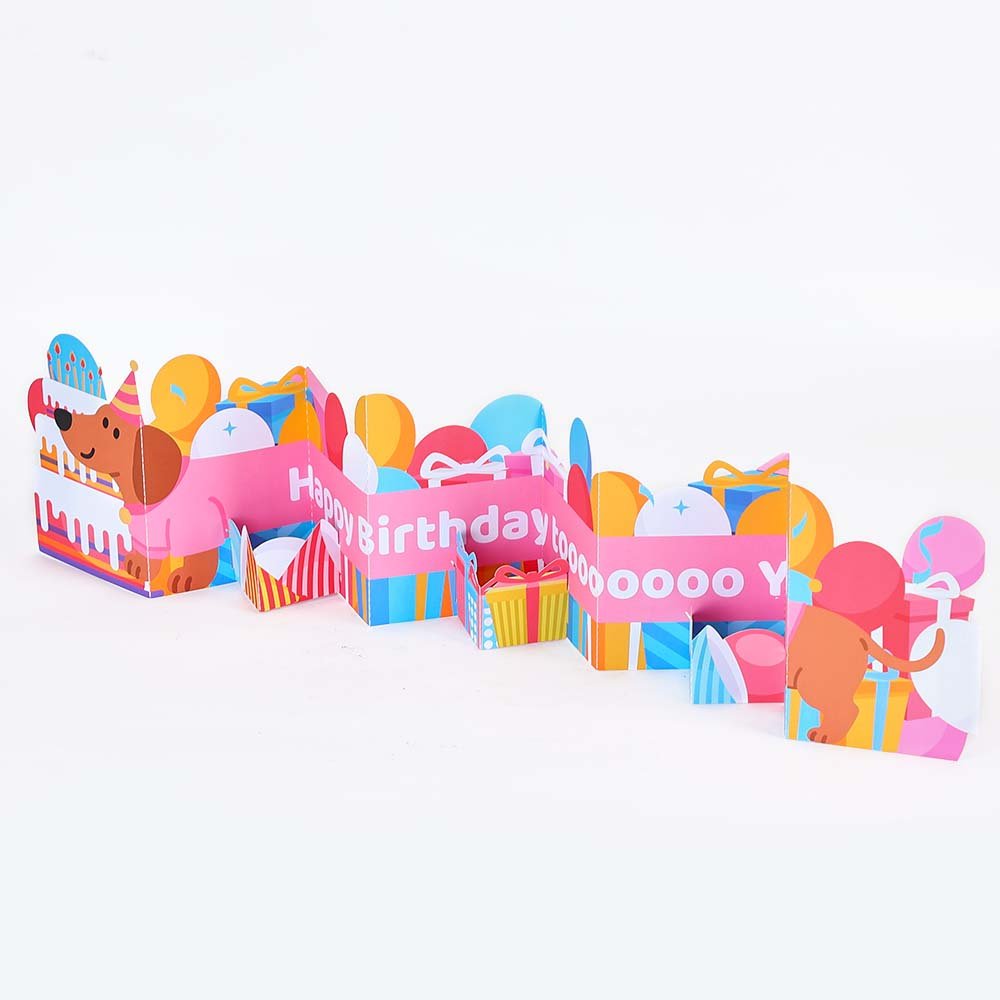 Puppy Birthday Cake Flip Pop Up Card
