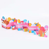 Puppy Birthday Cake Flip Pop Up Card