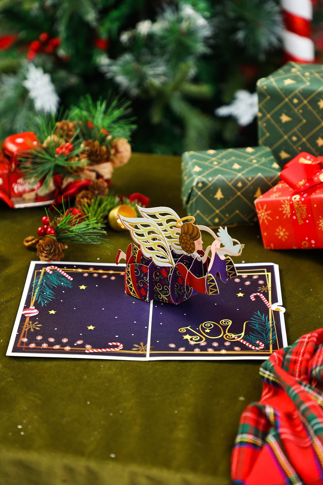 Christmas Joyful Angel 3D Pop Up Card