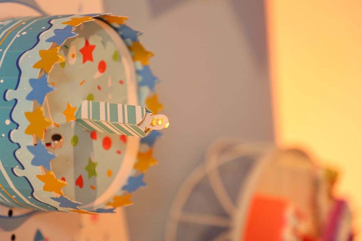 Blue Birthday Cake Music Greeting Card