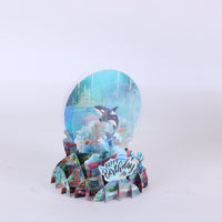 Blue Orca Under The Sea World Birthday 3D Pop Up Card