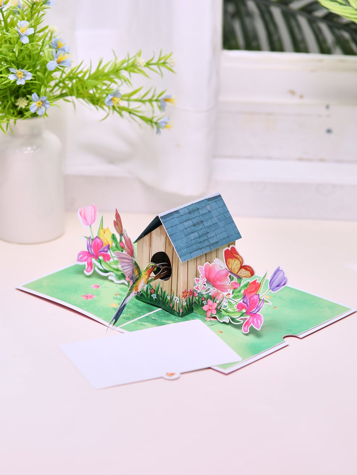 Hummingbird House Greeting Card