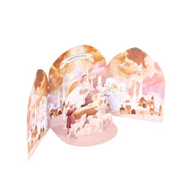 Christmas Angel Snowy Town Greeting Card