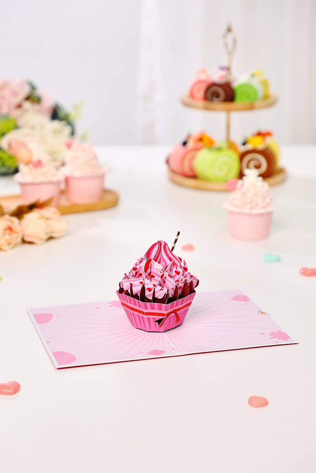 Valentine's Day Heart Cake Greeting Card