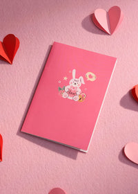 Factory Direct Sale Bunny Valentine's Day 3D Pop-Up Card Sweet Love Gift for Her/Him
