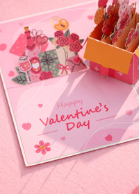 Factory Direct Sale Bunny Valentine's Day 3D Pop-Up Card Sweet Love Gift for Her/Him