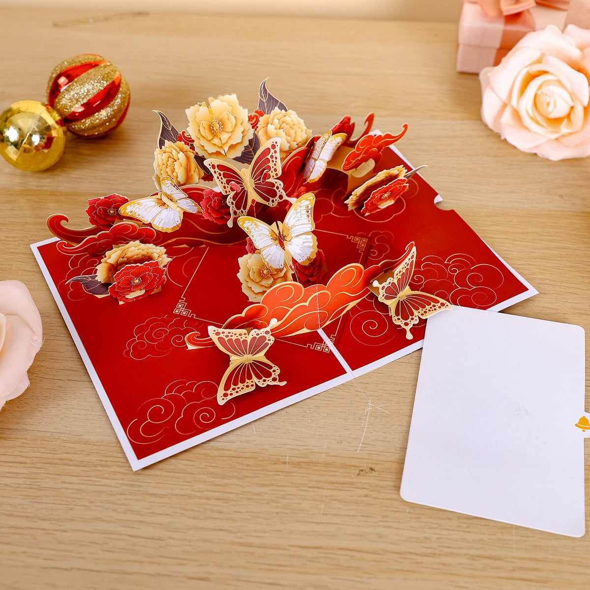New Year Lucky Butterfly 3D Pop Up Card
