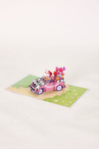 Honeymoon Wedding Car Greeting Card